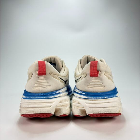 Hoka One One Bondi 8 White Blue Running Shoes Sneakers 1123202 BVR Men’s Size 7D main image 8